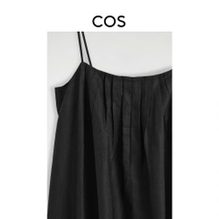 Váy maxi COS poplin dáng babydoll 2 dây 3 màu