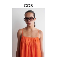 Váy maxi COS poplin dáng babydoll 2 dây 3 màu