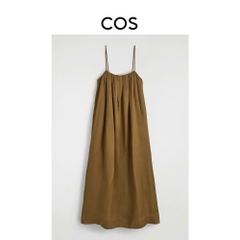 Váy maxi COS poplin dáng babydoll 2 dây 3 màu