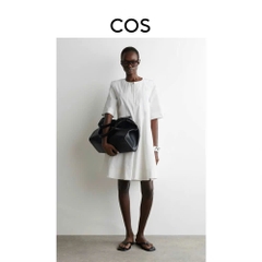 Váy COS poplin khóa ngực baybydoll 2 màu