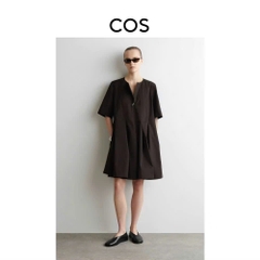 Váy COS poplin khóa ngực baybydoll 2 màu