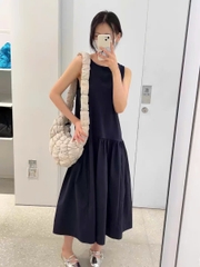 Váy thun COS suông babydoll sát nách 2 màu