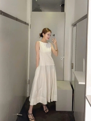 Váy thun COS suông babydoll sát nách 2 màu