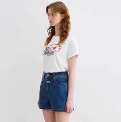 Tshirt Daisy Syndrome in chữ thêu mây