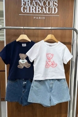 Tshirt croptop Marrithe 2 màu in gấu 2 màu
