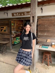 Tshirt croptop Marithe 5 màu in chữ ngực