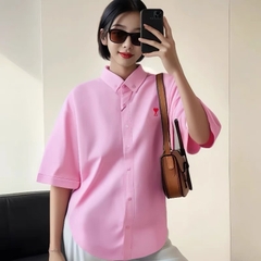 Sơ mi nam AMI ngắn tay cổ đức 5 màu
