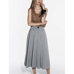 Chân váy midi xếp ly Massimo Dutti
