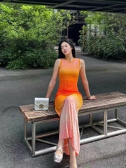 ĐẦM DÀI MAXI KHÔNG TAY DỆT KIM