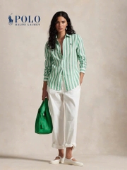 POLO RALPH LAUREN - ÁO SƠ MI VẢI LANH SỌC CỔ ĐIỂN