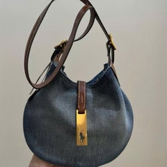 Túi Polo denim Hobo quai đeo chéo