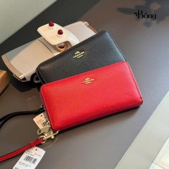 Ví Coach hình chữ nhật xuất xịn da sần