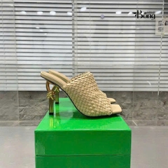 Guốc Botega quai bện gót vàng
