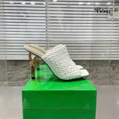 Guốc Botega quai bện gót vàng