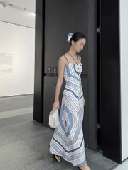 VÁY MAXI HỌA TIẾT XOẮN ỐC