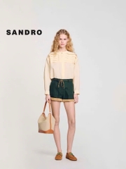 ÁO SƠ MI COTTON PHA XẾP LY ĐÍNH NÚT