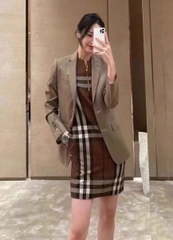 Váy midi màu nâu Sofy BURBERRY