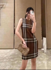 Váy midi màu nâu Sofy BURBERRY