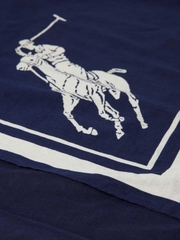 Khăn lụa Polo vuông tím than bản tuồn auth full QR CODE