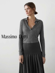 CHÂN VÁY Massimo Dutti MIDI PHA XẾP LY