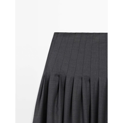 CHÂN VÁY Massimo Dutti MIDI PHA XẾP LY