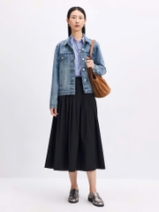 CHÂN VÁY Massimo Dutti MIDI PHA XẾP LY