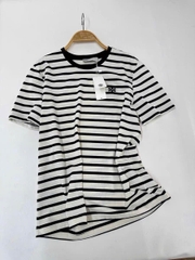 Tshirt Tory Burch kẻ ngang logo túi ngực