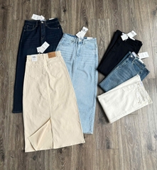 Chân váy midi denim Zara