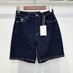 Short jean Tommy màu chàm dáng lửng