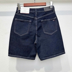 Short jean Tommy màu chàm dáng lửng