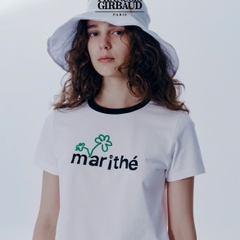 Tshirt Marithe Francois viền cổ