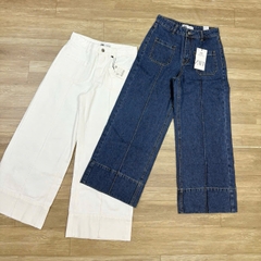 Quần Zara denim suông dáng lửng