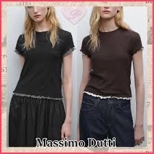 Tshirt Massimo Dutti cổ tròn 2 lớp