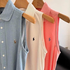 Váy demin polo kèm belt sát nách 3 màu