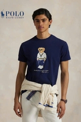 T shirt polo cổ tròn logo gấu 2 màu