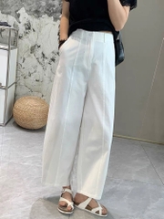 Quần cullotes COS trắng suông