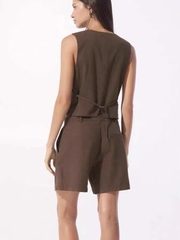 Áo gile đũi Pull&Bear basic