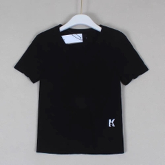 Áo len tăm cộc tay Karl 2 màu thêu logo K