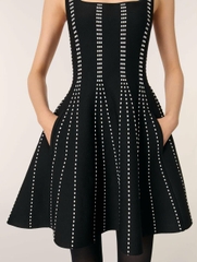 Váy dệt kim jacquard ngắn