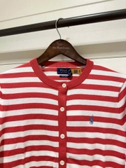 CDG Polo cổ tròn 2 màu kẻ ngang
