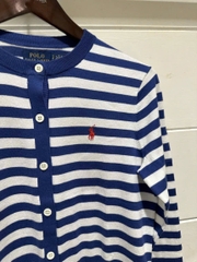 CDG Polo cổ tròn 2 màu kẻ ngang