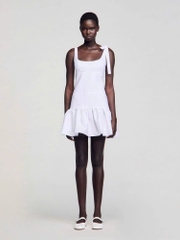 DUAL-MATERIAL SHORT DRESS