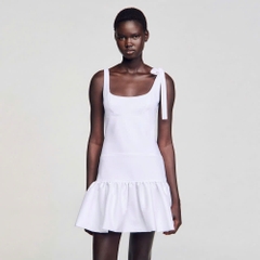 DUAL-MATERIAL SHORT DRESS