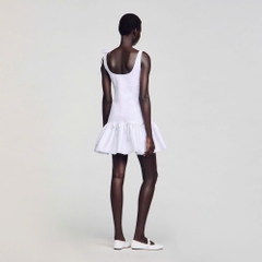 DUAL-MATERIAL SHORT DRESS