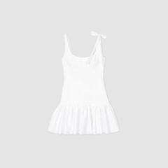 DUAL-MATERIAL SHORT DRESS