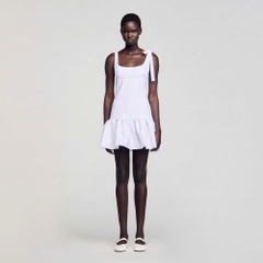 DUAL-MATERIAL SHORT DRESS