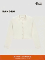 CDG Sandro dệt kim màu kem viền ngọc trai (2pcs)