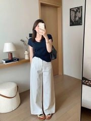 Quần suông CK cạp cao