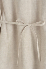 Váy COS linen sát nách khuy trước dáng A kèm belt