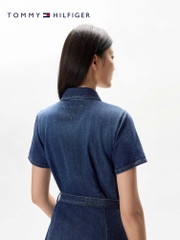 Váy denim Tommy cổ đức kèm belt